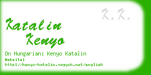 katalin kenyo business card